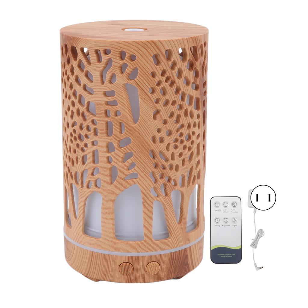 Арома увлажнитель воздуха с дистанционным управлением, диффузор эфирных масел под дерево, увлажнитель с 7 светодиодными цветными лампами