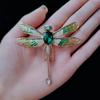 Korean Colorful Inlaid Rhinestone Dragonfly Brooches For Women Luxury Designer Fashion Metal Animal Brooch Pins Jewelry Gifts