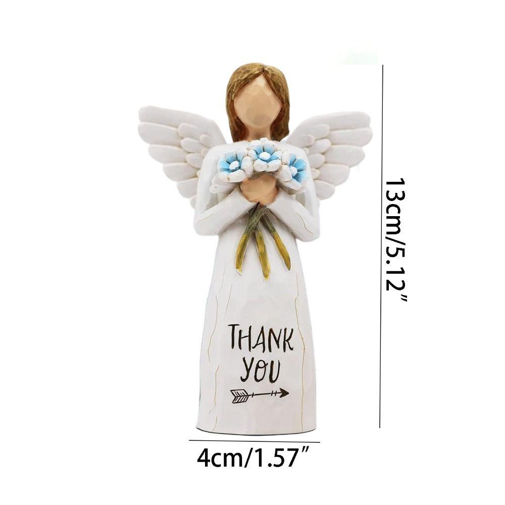 Устойчивые к выцветанию фигурки цветочных фей, расписанные вручную украшения ангела, настольная статуэтка девочки-ангела