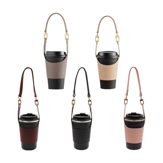 Чехол для чашки из искусственной кожи, переносной держатель для напитков, изоляционный стакан для горячей и холодной воды