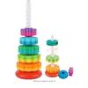 Радужная вращающаяся башня игрушка просветление младенческое познание раннее образование геометрическая сборка музыка интеллектуальный круг