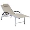 Day and Night - Day and Night Cream Textilene Aluminum Lounger