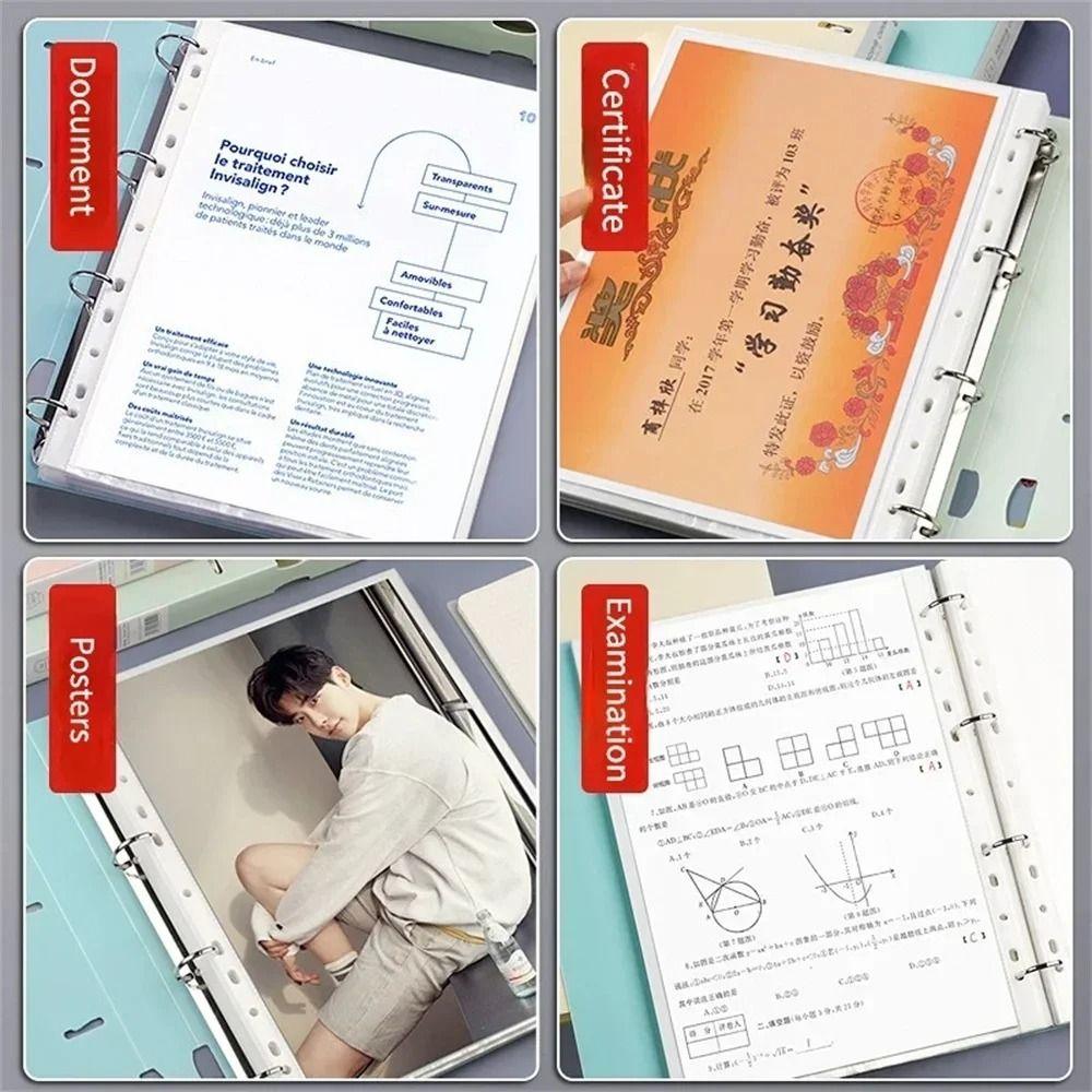 Waterproof A4 File Display Document Storage Loose-leaf Folder Binder Folders  Student Children