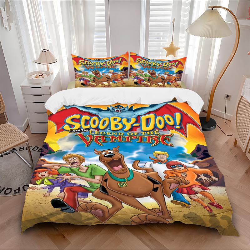 Scoobydoo Vampire Mystery Print 3Pcs Bedding Setduvet Cover With 2 Bedropillowcase Home Birthday Gift