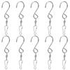10Pcs Rotate Spiral Hook Clip Stainless Steel 360-Degree Rotating S Hanging Supplies10pcs