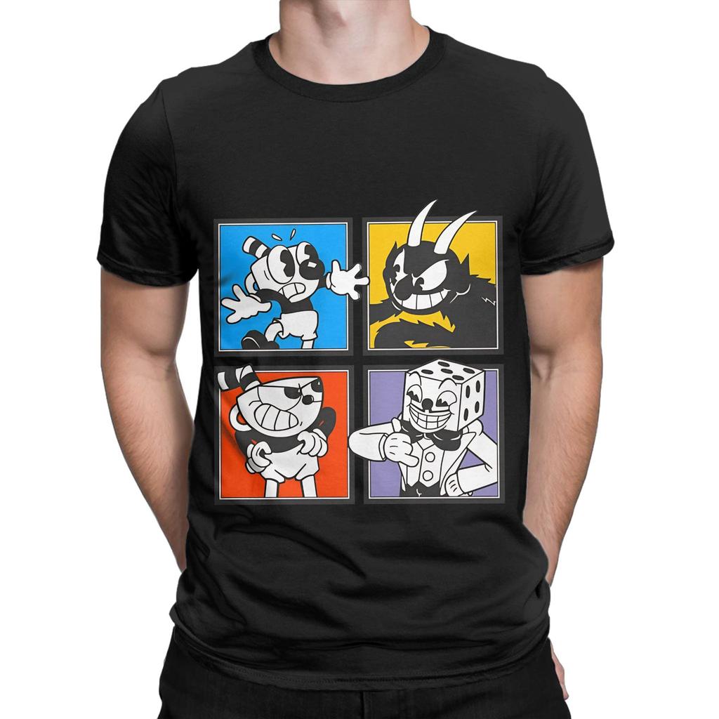 Cuphead Characters Funny 100 Cotton Tshirt Cuphead Tees Tops For Unisex