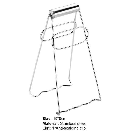 Lightweight Dish Clip Convenient Control Stainless Steel Multifunctional Heat-resistant Plate Pot Clamp for Kitchen