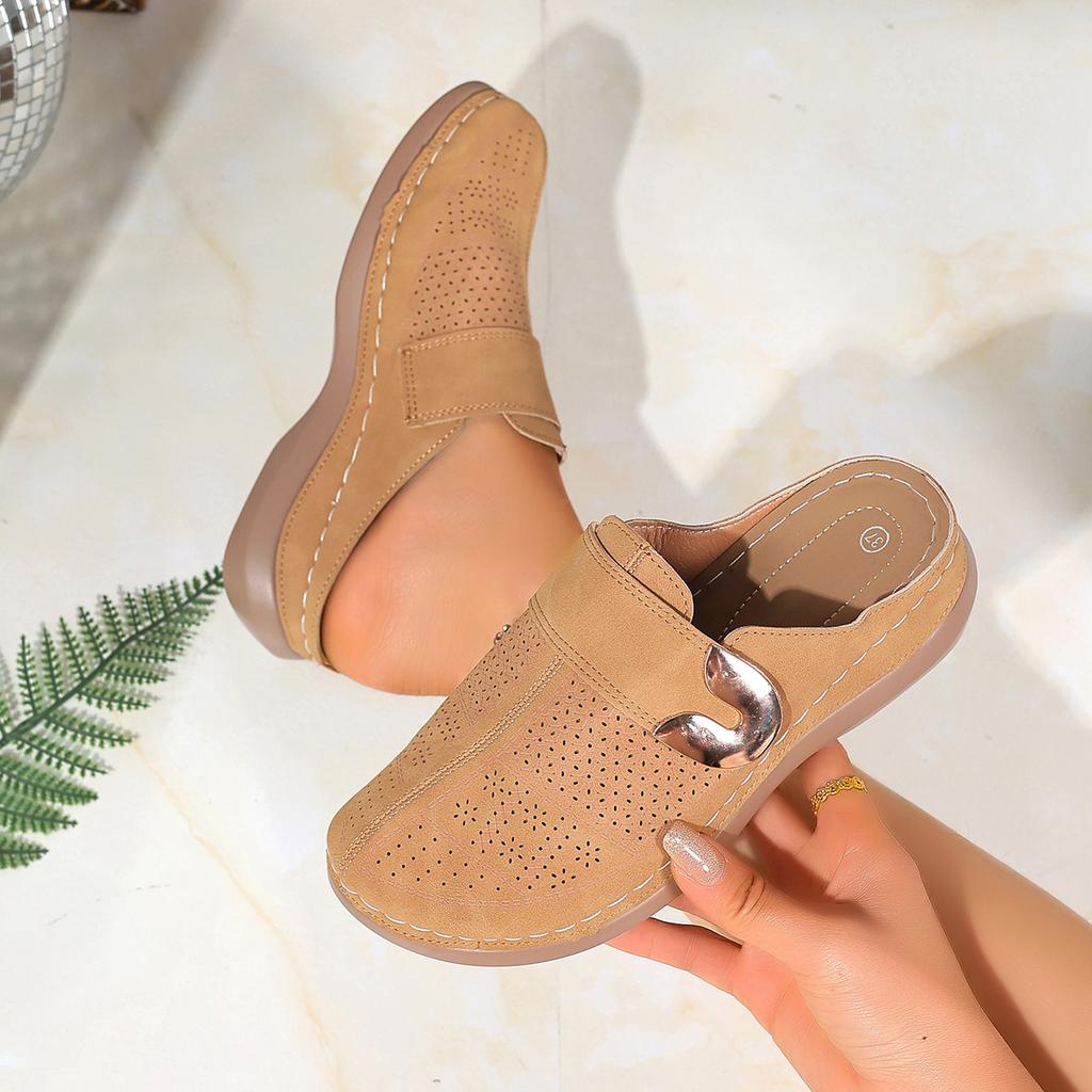 Модные Ретро Легкие Удобные Шлепанцы Слайды на Толстой Подошве Женские Шлепанцы Повседневный Новый Узор Повседневные Однотонные Сандалии