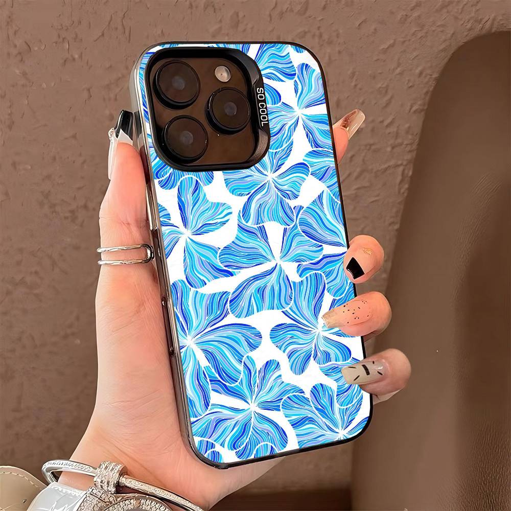 Интересные узоры чехол для телефона для iPhone 17 17Air 16 15 14 13 12 11 Pro Max Plus Цветной Серебристый
