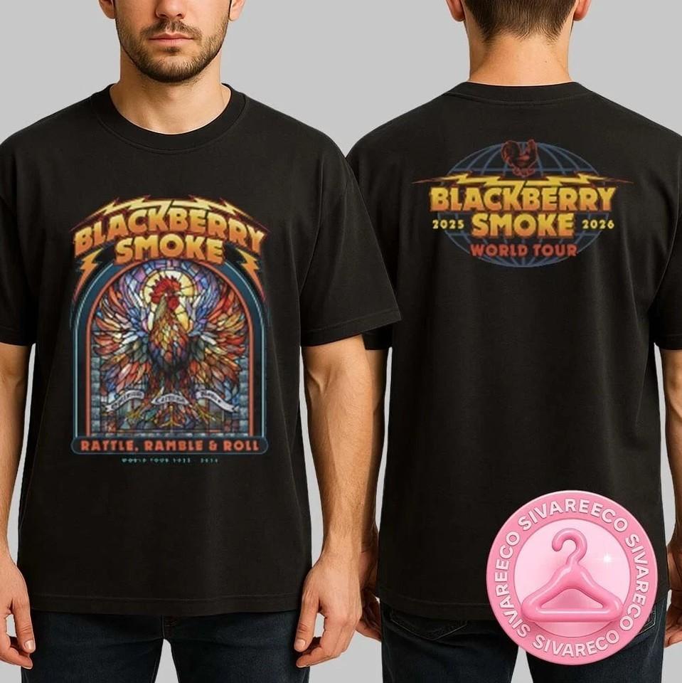 Blackberry Smoke Rattle Ramble And Roll Мировой Тур 2025 2026 Тур Футболка Двусторонняя