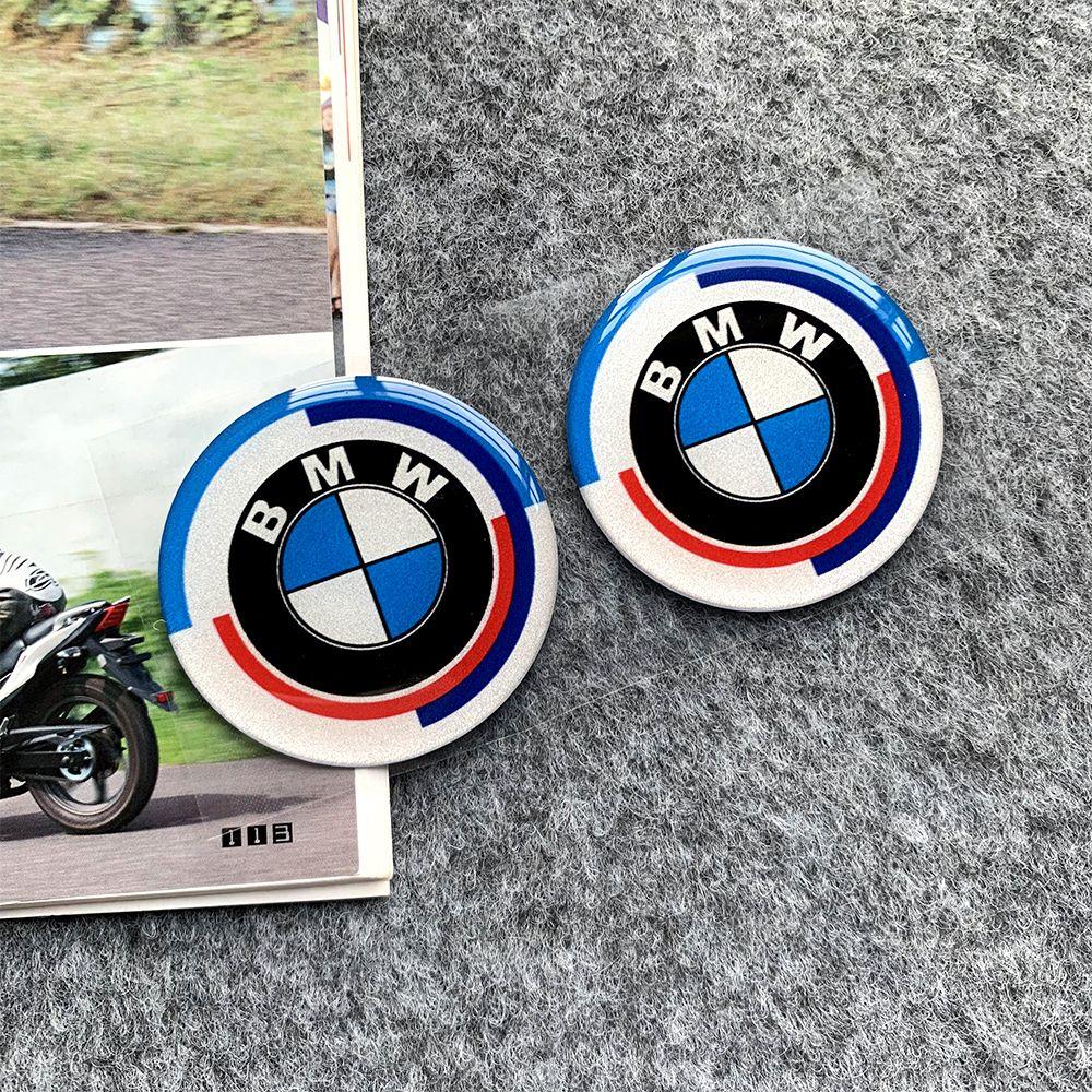 IQJD2 Car Steering Wheel Stickers Motorcycle Body Hub Decorative Sticker For BMW M Power Performance For BMW 50th Auto Car Accessory