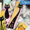 32pcs. Cartoon Cat Bookmarks, for Reading Assistance, Suitable for Christmas, Halloween, Teachers, Readers, and Birthday Gifts