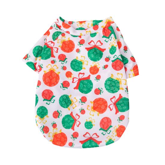 Футболка для домашних животных, моющийся принт, прочный мягкий наряд, свитер для собаки с рождественскими элементами
