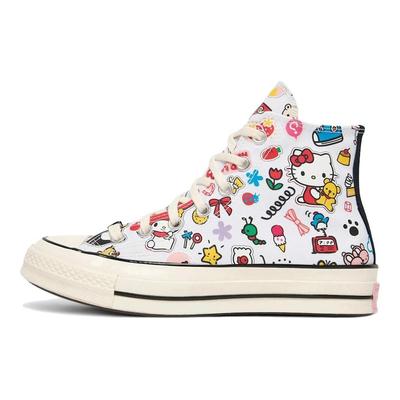 Hello Kitty x Chuck Taylor All-Star Наклейки Унисекс Кеды Белые Розово-Зеленые A17696C