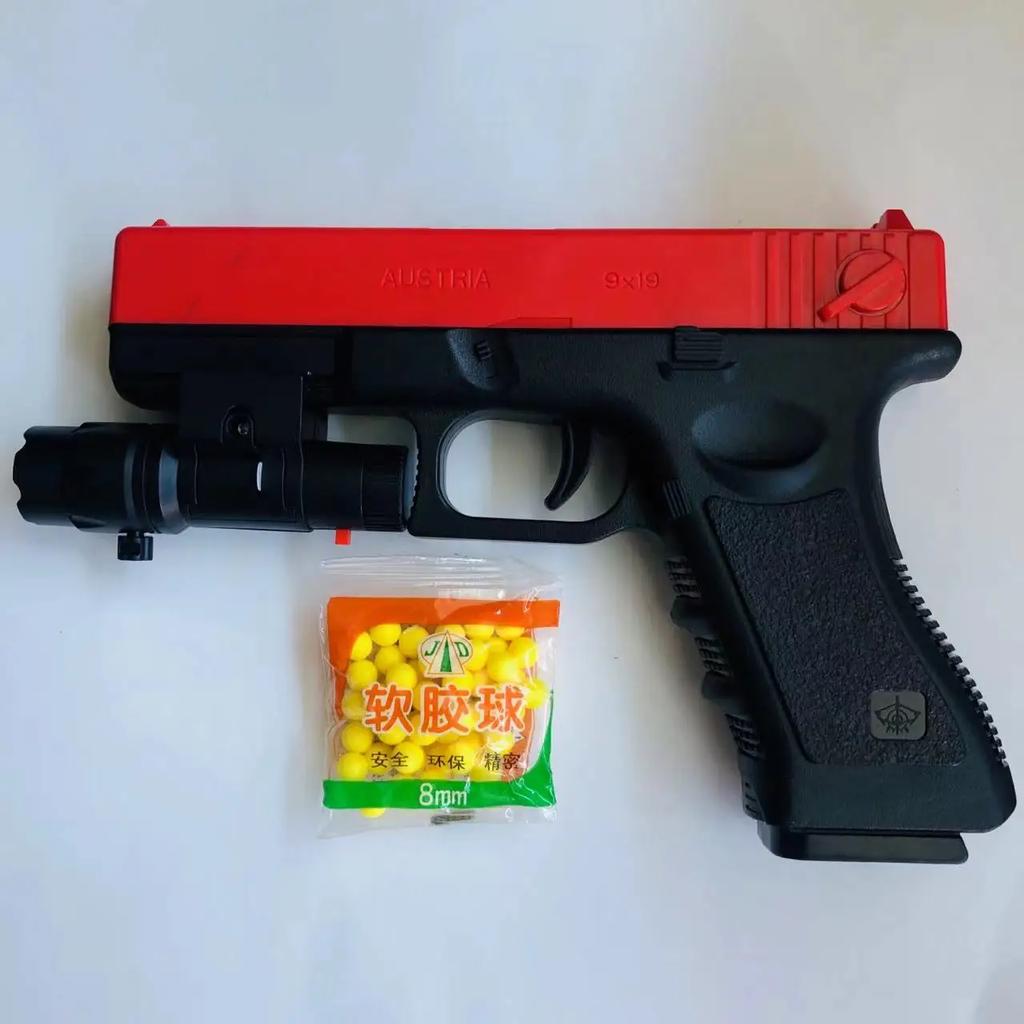 G17 Foam Soft Bullet Toy Gun Airsoft Manual Pistol Launcher CS Shooting Games Weapons for Kids Boys Gift