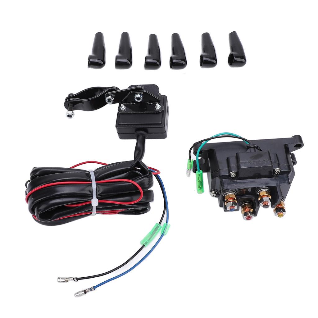Реле-контактор лебедки с комплектом кнопочного переключателя Высокопроизводительное Безопасное 12 В 250 А для лебедки грузовика UTV 5000–7000 фунтов
