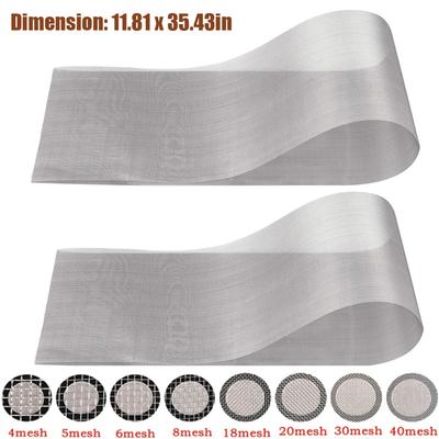 Тканая проволочная сетка из нержавеющей стали 30x90 см, проволочная сетка для окон, сетка для защиты от мышей, змей, шершней, грызунов, легко режется и устанавливается