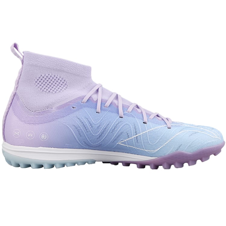 Li Ning TF Turf Искусственный газон Амортизация Скольжение Устойчивость Футбольные бутсы Мужские Синий Фиолетовый YSTU049-4