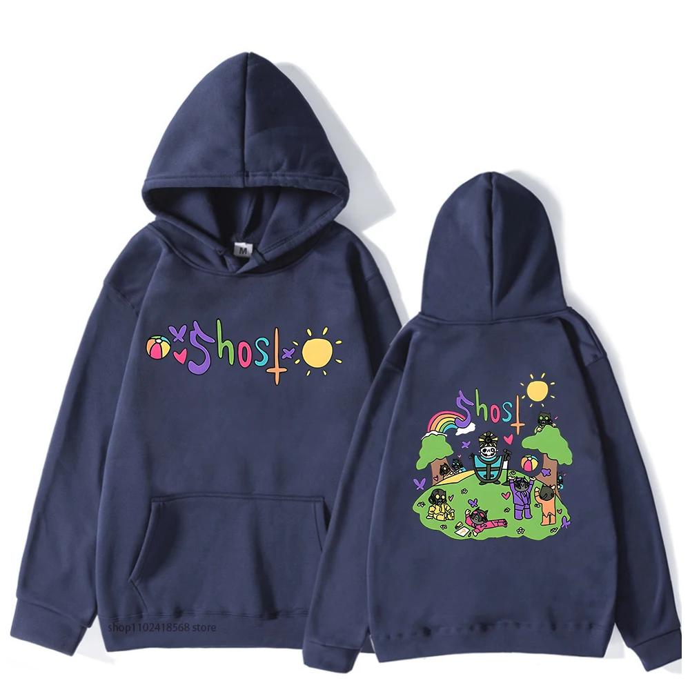 Худи мужское Ghost Music Band, толстовка в стиле хай-стрит, одежда с длинным рукавом, уличная одежда, женская одежда, Y2k, мужское