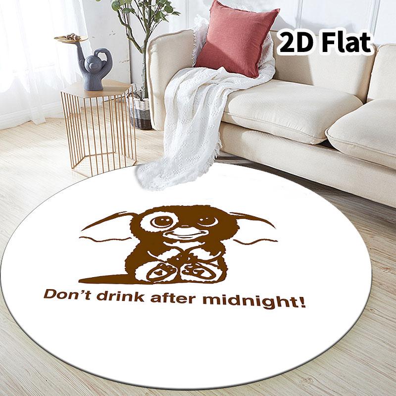 Gizmo Gremlins Round Area Rug Carpet Rug For Living Room Bedroom Sofa Playroom Decor Nonslip Floor Mat