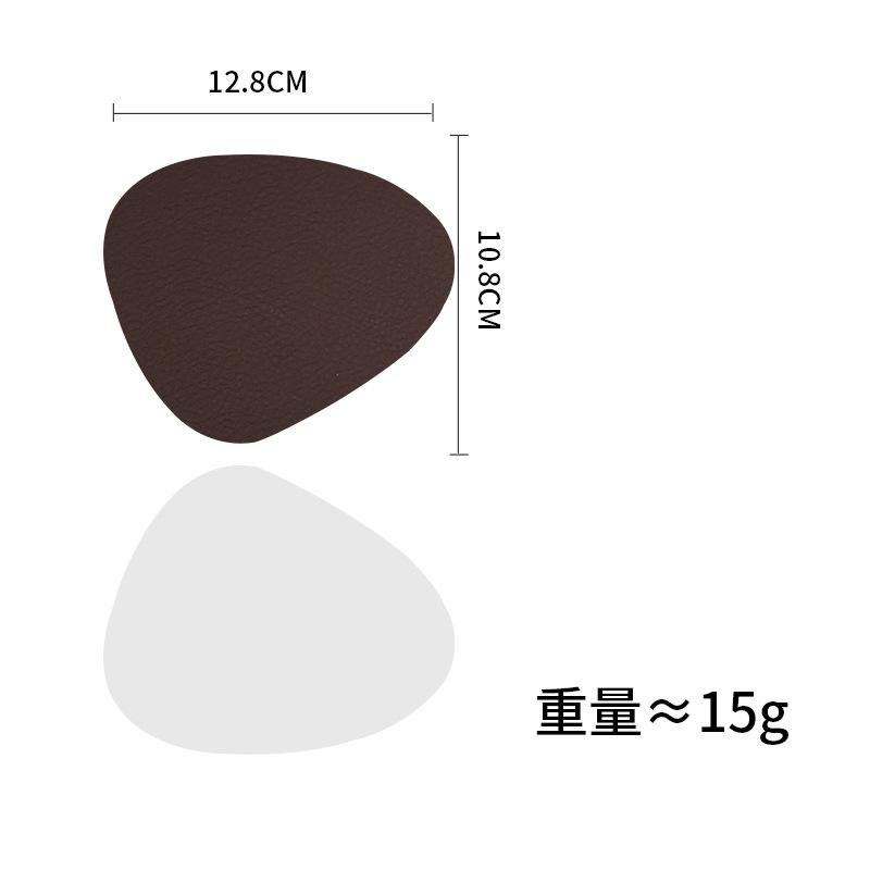High-end two-color leather placemat household triangular oval waterproof and oil-proof thermal insulation mat bowl cushion coaster placemat