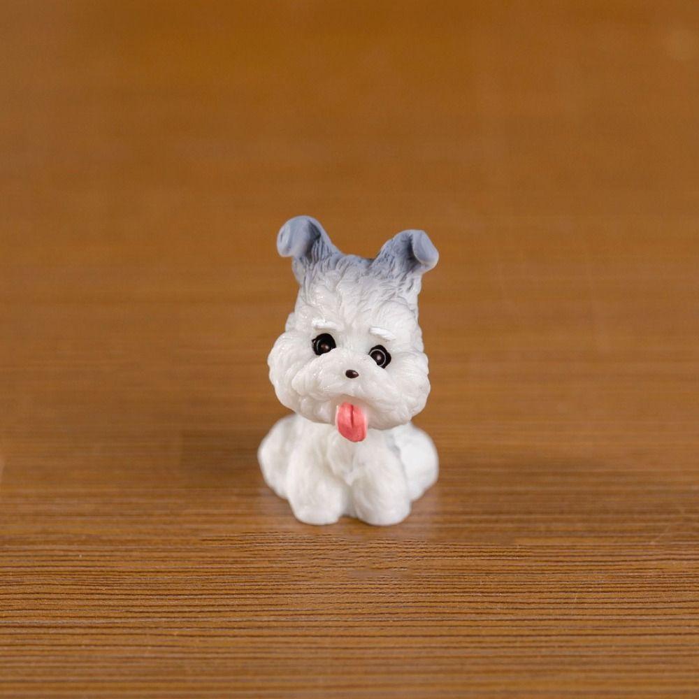 Mini Cute Puppy Statue Cartoon Cartoon Dog Gift Miniature Dog Figurine