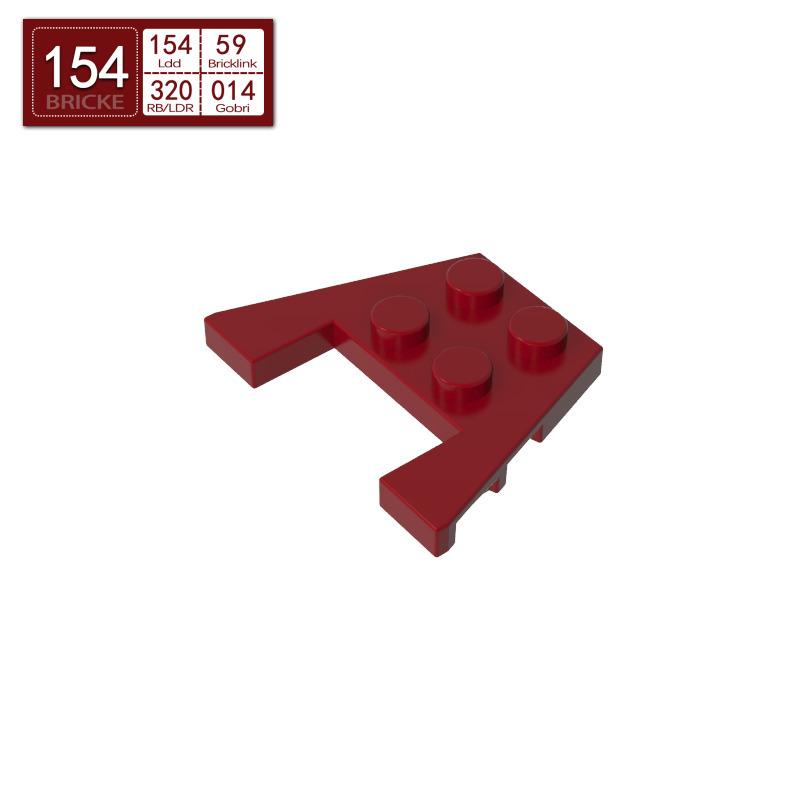 BRICKE 3x4 Wedge Plate, Compatible with Lego Technic (90194, 28842, 4859, 48183).