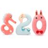 Digital Animal Doll 0-9 Cartoon Numbers Lovely Giraffe Seahorse Crocodile Plushies