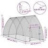 VidaXL Chicken Cage Silver 300x105x120 Cm Galvanized Steel, Chicken Coop, Chicken Run, Chicken Coop with Run, Hut 172553