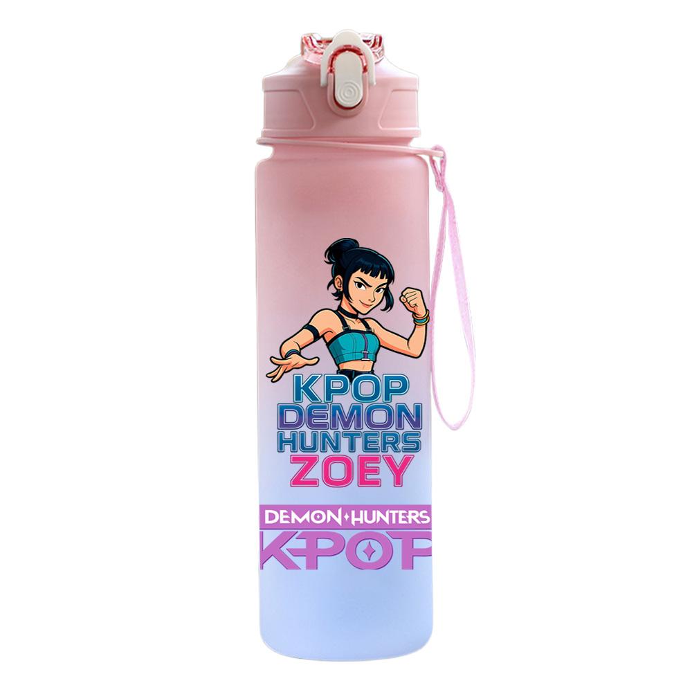 750Ml Water Bottle Demon Hunters Printed Large Capacity Drinking Cup Portable Outdoor Sports Water Cup Children Kid Gift