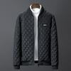 Куртка зимняя мужская бархатная утолщенная стеганая куртка корейской версии модный бренд Thousand Bird Grid стеганая куртка повседневная теплая бейсбольный воротник стеганая