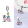 Cycling Sweater Iron Tower Heart Charms Beads Original Copper Fit Bracelet Women Jewelry Making Diy Accessories Gift