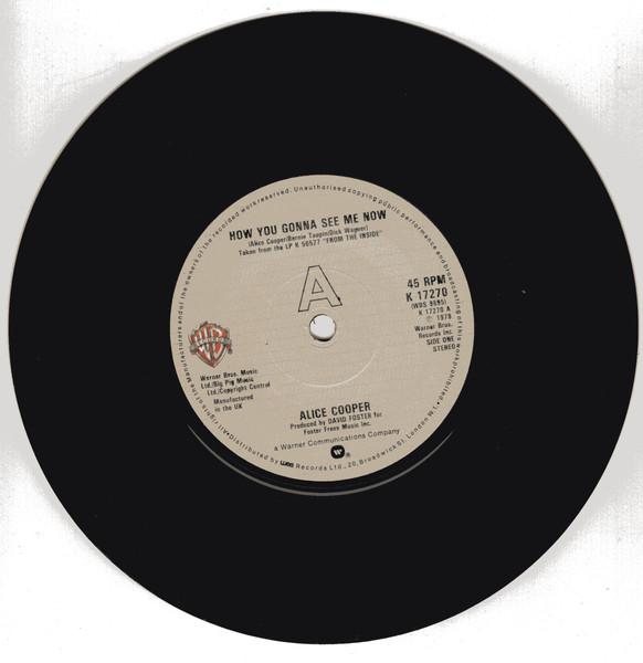 7-дюймовая пластинка ALICE COOPER - How You Gonna See Me Now K17270 Warner Bros. Re 1978 UK Рок Б/У