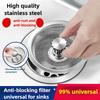 Универсальная сетка-фильтр для слива мусора из раковины, напольный слив, крышка-дезодорант, нержавеющая сталь, защита от засорения