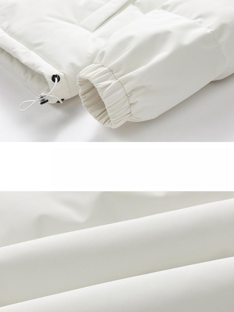 Cotton Clothing Men and Women with The Same Paragraph Winter Loose Hooded Cotton Jacket Thickened Couple Solid Color Cotton Coat