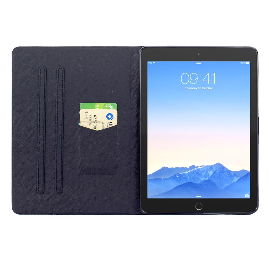Stand Case for iPad 9.7-inch (2018)/(2017)/Air 2/Air (2013) Pattern Printing Tablet Leather Cover with Auto Wake/Sleep