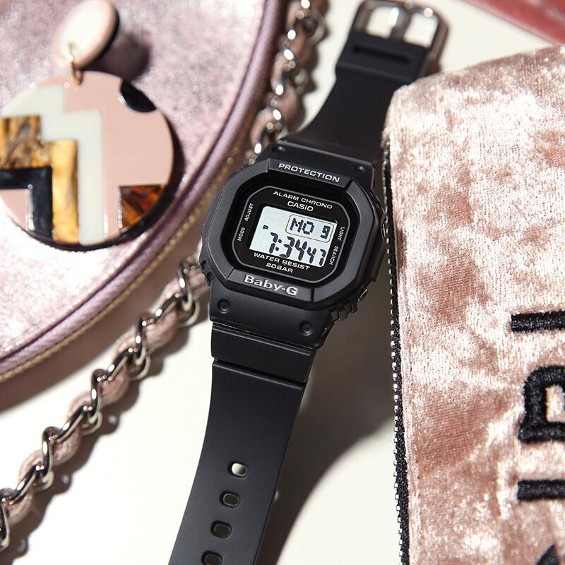 G-Shock Casio серия G-SHOCKBABY-G ретро крутые маленькие квадратные ЖК-дисплей ударопрочные и водонепроницаемые часы японские и корейские GW-M5610-1BGD-560-1PRD