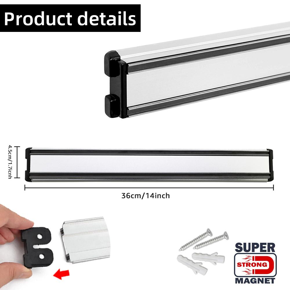 Магнитный держатель для ножей Strip Wall Mount Block Storage Holder Сильная магнитная подставка для ножей Strip Kitchen Accessories Organizer