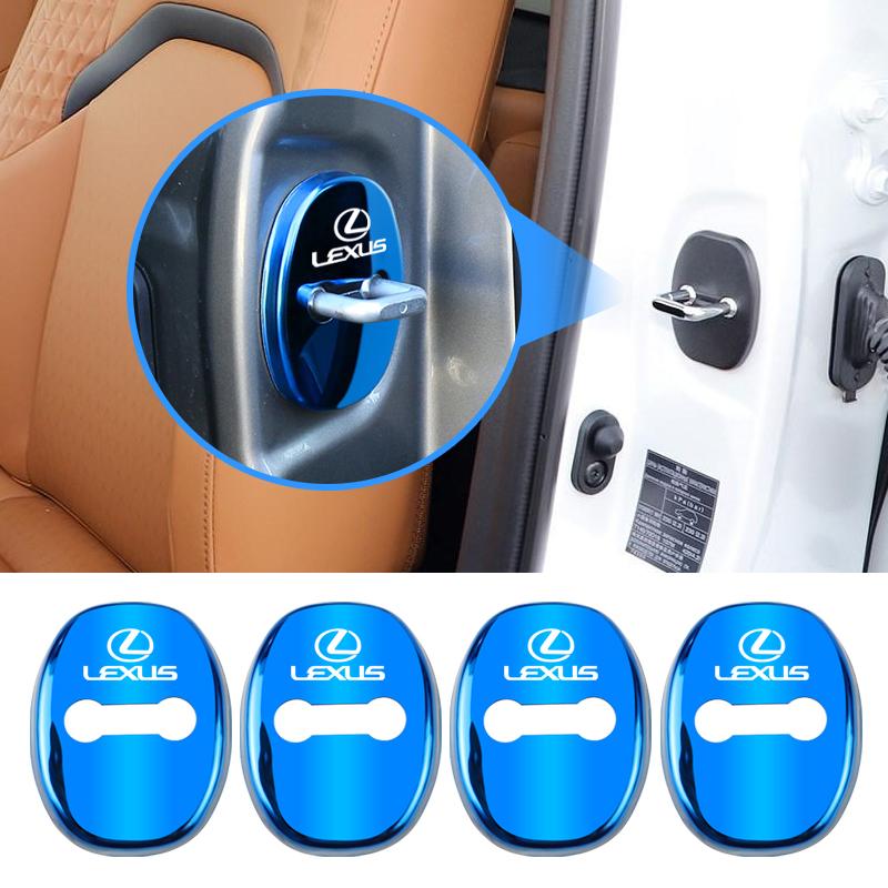 DJSZ3 Car Door Lock Buckle Decorative Cover Rust Proof Protective Cover Valve Stem For Lexus F-SPORT ES RX NX LS UX LM LX GX LC RZ IS