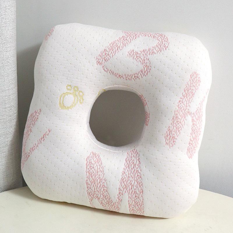 Подушка для пирсинга уха с хлопковым наполнителем, дышащая эргономичная подушка с отверстием для уха, портативная удобная подушка для сережек