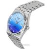 Tissot PRX Powermatic 80 Gradient из нержавеющей стали с циферблатом цвета хамелеон, цвет голубой, автоматический T137.407.11.351.01, 100 м, мужские часы