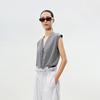 LESS 2025 Summer Sleeveless V-Neck Wool Cardigan Vest