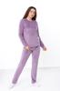 Pajama Set (женщины) – Велюровый топ с длинным рукавом и брюки, Зима 8162-030 HC