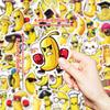 50 Fun Cartoon Banana People Stickers Different Expressions Creative Laptop Handbook Material Decoration