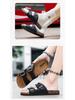 Мужские сандалии Birkenstock с двумя пряжками и открытым носом - Летняя повседневная уличная обувь Шлепанцы