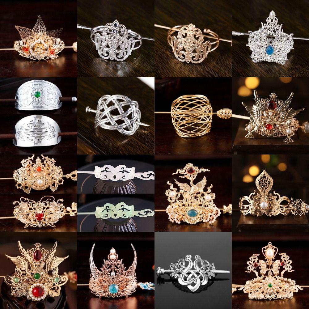 Головной убор, держатель для волос «конский хвост», китайская ханьфу-корона династии Тан, изысканный аксессуар для волос