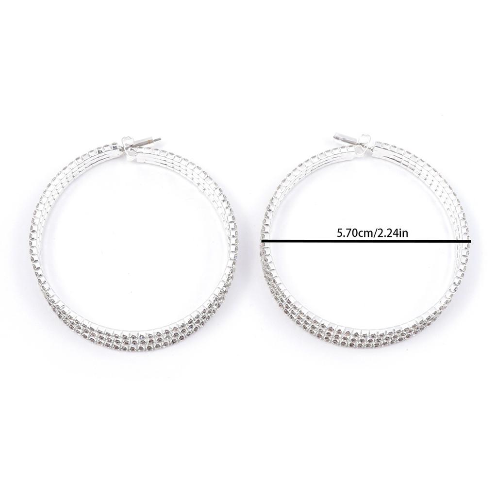 Пара модных и персонализированных сережек с технологией алмазной инкрустации, популярные круглые большие серьги, свадебные серьги