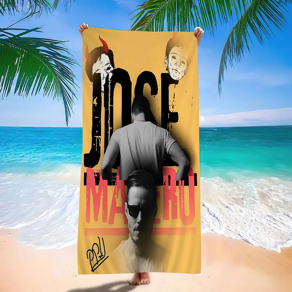 J-Jose Madero Singer Microfiber Printed Beach Towel Mountain Climbing Yoga Beach Swimming Running Absorbent Soft Towel