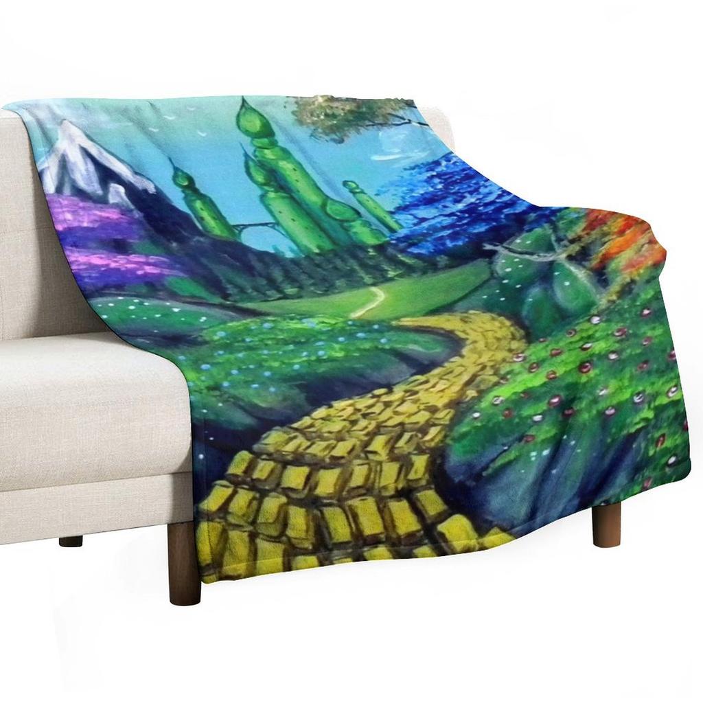Road to the Emerald City Throw Blanket Fashion Sofas Weighted Multi-Purpose Retros Blankets
