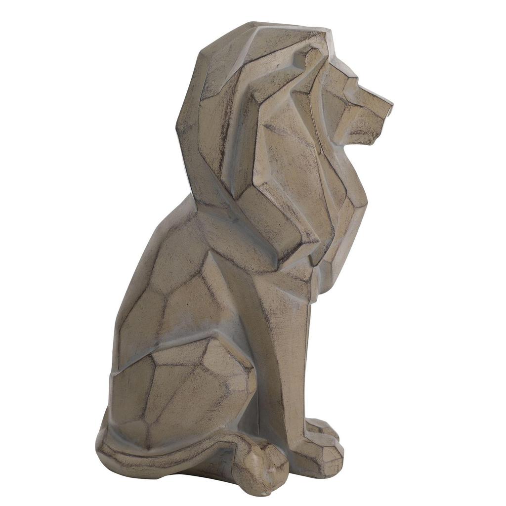 Naturecraft Geometric Sitting Lion Figurine